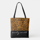 Aangepaste Canvas tas van het Leopard Pattern (Achterkant)