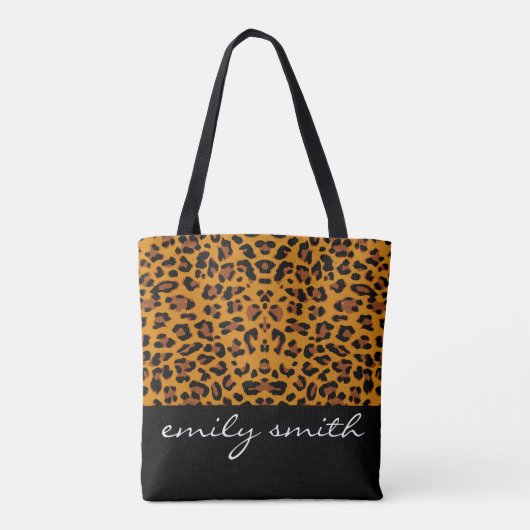 Aangepaste Canvas tas van het Leopard Pattern (Achterkant)