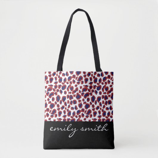 Aangepaste Canvas tas van het Leopard Pattern (Voorkant)