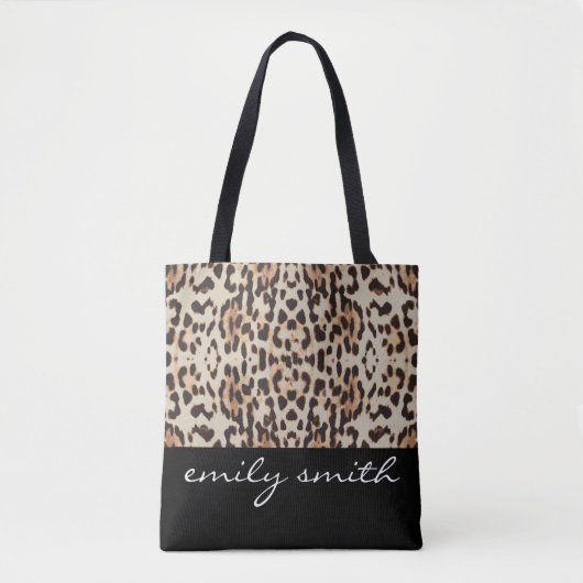Aangepaste Canvas tas van het Leopard Pattern (Voorkant)