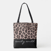 Aangepaste Canvas tas van het Leopard Pattern (Achterkant)