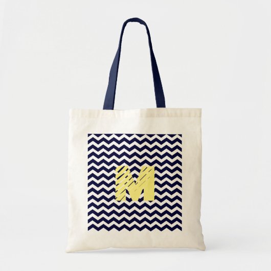 Aangepaste Canvas tas van het Nautical Monogram va (Voorkant)