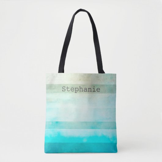 aangepaste canvas tas voegt jouw tekst-shabbystrep (Voorkant)