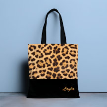 Aangepaste Canvas tas voor afdrukken leopard