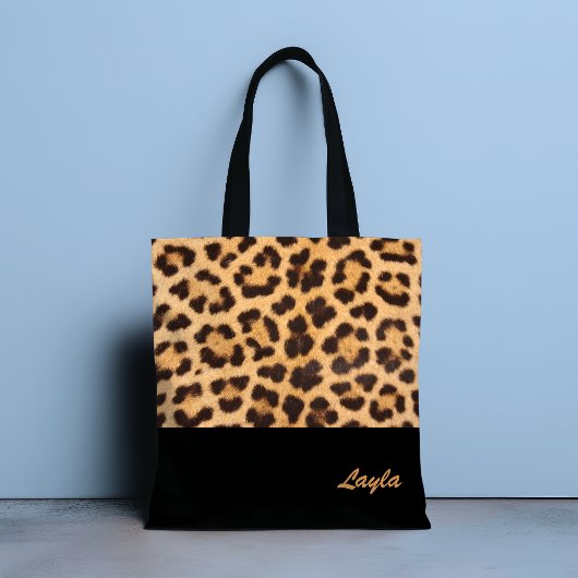 Aangepaste Canvas tas voor afdrukken leopard