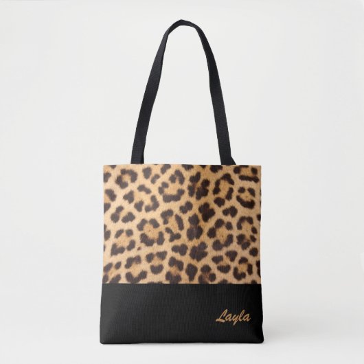 Aangepaste Canvas tas voor afdrukken leopard (Voorkant)