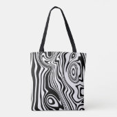 Aangepaste Canvas tas voor kleurgolven - wit (Achterkant)