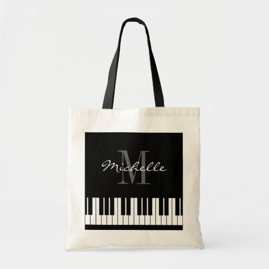 Aangepaste canvas tas voor pianosleutels voor doce (Voorkant)
