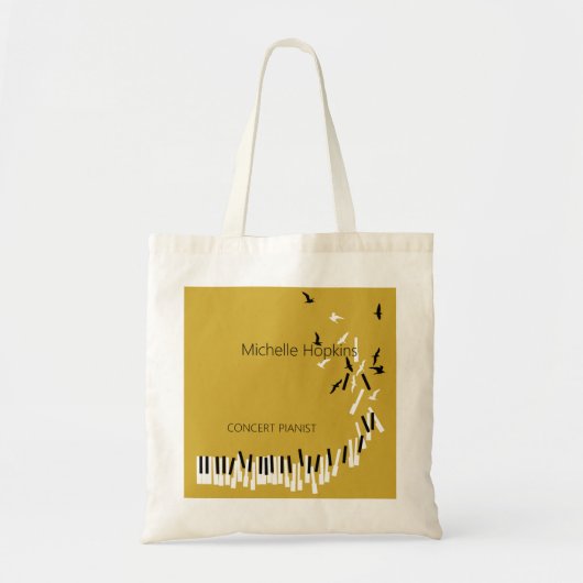 Aangepaste canvas tas voor pianosleutels voor doce (Voorkant)