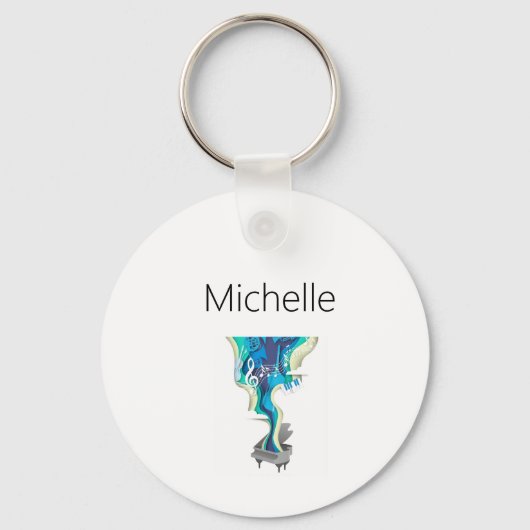 Aangepaste canvas tas voor pianosleutels voor doce sleutelhanger (Voorkant)