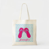 Aangepaste Canvas tas voor roze flip Flop Sandals (Voorkant)