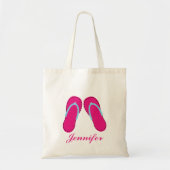 Aangepaste Canvas tas voor roze flip Flop Sandals (Voorkant)