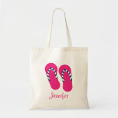 Aangepaste Canvas tas voor roze flip Flop Sandals (Voorkant)