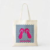 Aangepaste Canvas tas voor roze flip Flop Sandals (Voorkant)