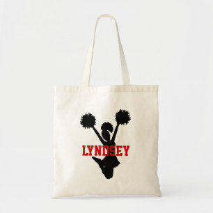 Aangepaste Canvas tas voor zwart-wit en rood-cheer
