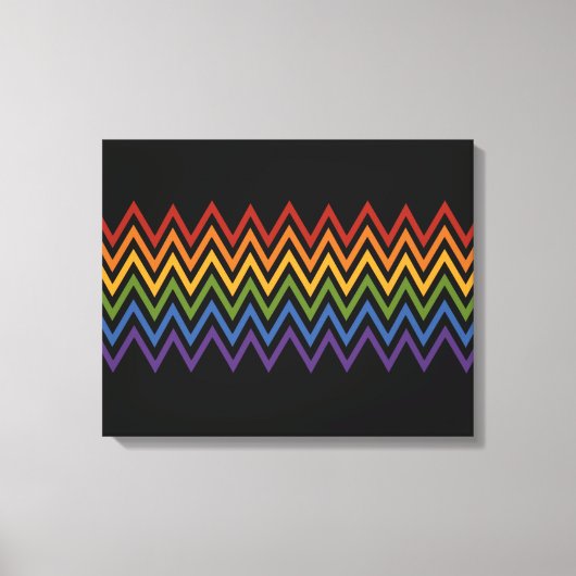 Aangepaste canvasafdruk regenboogChevron Pattern Canvas Afdruk (Voorkant)