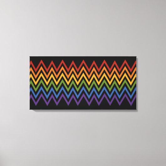 Aangepaste canvasafdruk regenboogChevron Pattern Canvas Afdruk (Voorkant)