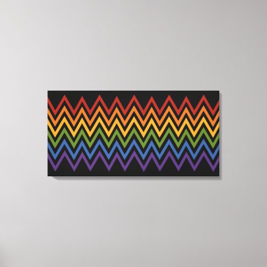 Aangepaste canvasafdruk regenboogChevron Pattern Canvas Afdruk (Voorkant)