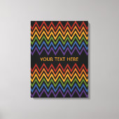 Aangepaste canvasafdruk regenboogChevron Pattern Canvas Afdruk (Voorkant)