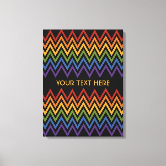 Aangepaste canvasafdruk regenboogChevron Pattern Canvas Afdruk (Voorkant)