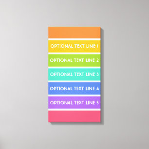 Aangepaste canvasafdruk regenboogkleuren canvas afdruk