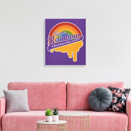 Aangepaste canvasafdruk team regenboog canvas afdruk (Insitu (Woonkamer))