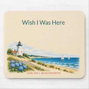 Aangepaste Cape Cod Massachusetts Vintage Vuurtore Muismat