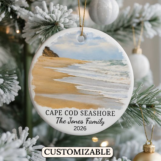 Aangepaste Cape Cod National Shore, Massachusetts Keramisch Ornament