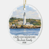 Aangepaste Cape Cod National Shore, Massachusetts Keramisch Ornament (Links)