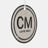 Aangepaste  cape May NJ Beach Kerstmis Metalen Ornament (Voorkant Rechts)