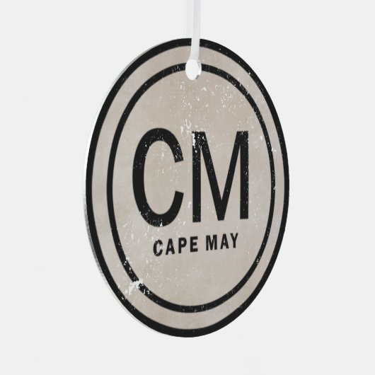 Aangepaste  cape May NJ Beach Kerstmis Metalen Ornament (Voorkant Rechts)