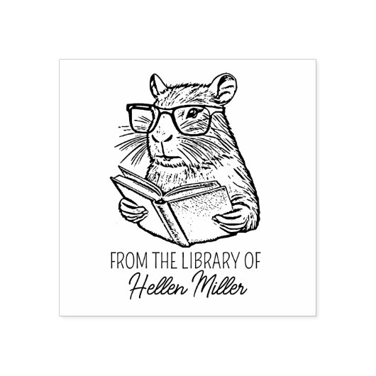 Aangepaste Capybara-bibliotheek Rubberstempel (Afrduk)