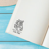 Aangepaste Capybara-bibliotheek Rubberstempel