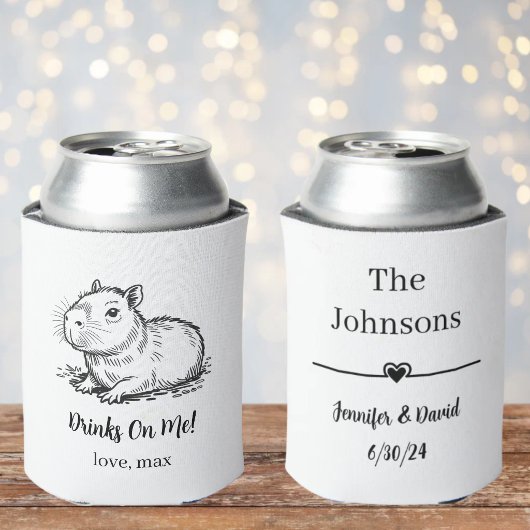Aangepaste Capybara Huwelijk Blikjeskoeler