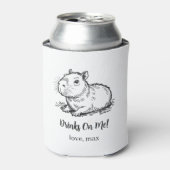 Aangepaste Capybara Huwelijk Blikjeskoeler (Blikje Voorkant)
