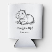 Aangepaste Capybara Huwelijk Blikjeskoeler (Voorkant)