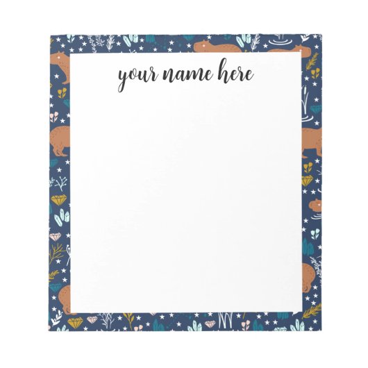 Aangepaste Capybara Notepad Notitieblok (Voorkant)