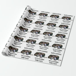 Aangepaste caravan caravan familie foto gelukkige  cadeaupapier