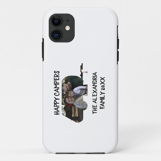 Aangepaste caravan familiefotogelukkige campers Case-Mate iPhone case (Achterkant)