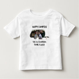 Aangepaste caravan familiefotogelukkige campers kinder shirts