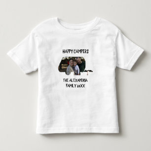 Aangepaste caravan familiefotogelukkige campers kinder shirts