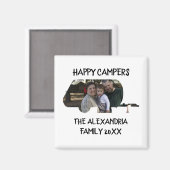 Aangepaste caravan familiefotogelukkige campers magneet (Voorkant / Achterkant)