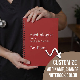 Aangepaste cardioloog grappig houden van de beat l notitieboek