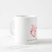 Aangepaste cardioloog hartanatomiekunst koffiemok (Voorkant links)