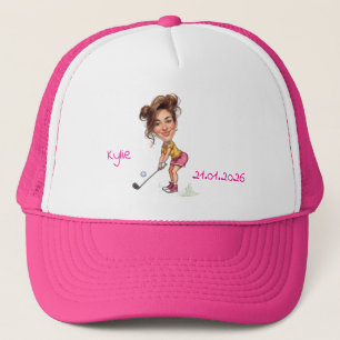 Aangepaste Caricatuur Foto Tennis Moeder Trucker Pet