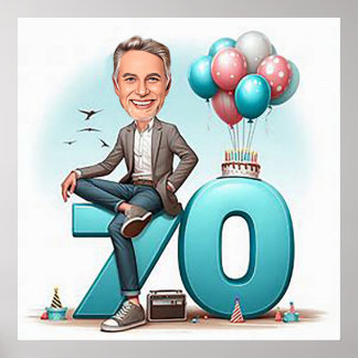 "Aangepaste caricatuur – Stuur je foto voor ontwer Poster