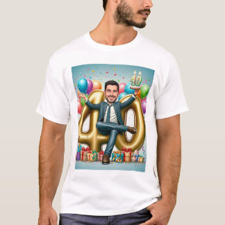"Aangepaste caricatuur-Stuur je foto voor ontwerp" T-shirt