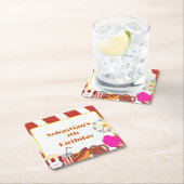 Aangepaste Carnaval Verjaardagsfeest Kartonnen Onderzetters (Insitu)