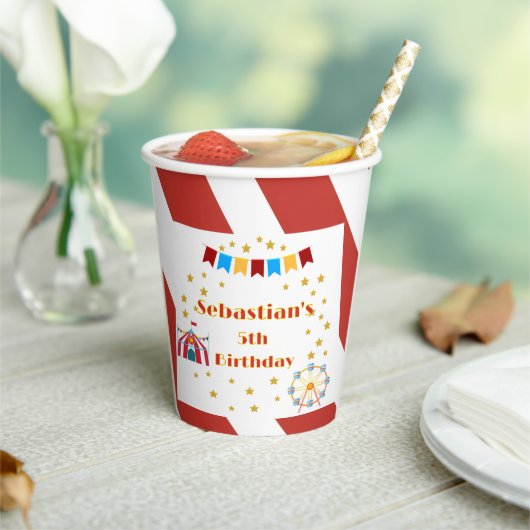 Aangepaste Carnaval Verjaardagsfeest Papieren Bekers (Insitu)