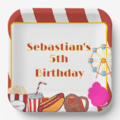 Aangepaste Carnaval Verjaardagsfeest Papieren Bordje (Voorkant)